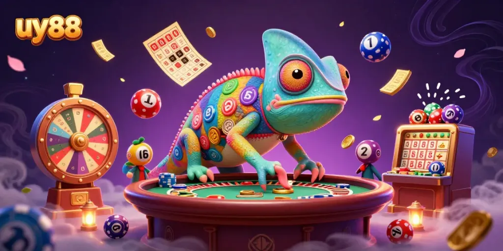 Engage in thrilling casino action at uy88 with vibrant characters and games bursting with color.