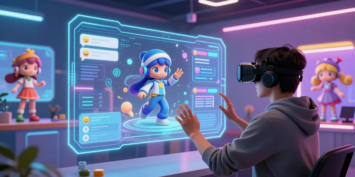 Engaging in ai ecchi chat with dynamic AI characters in an immersive VR environment.