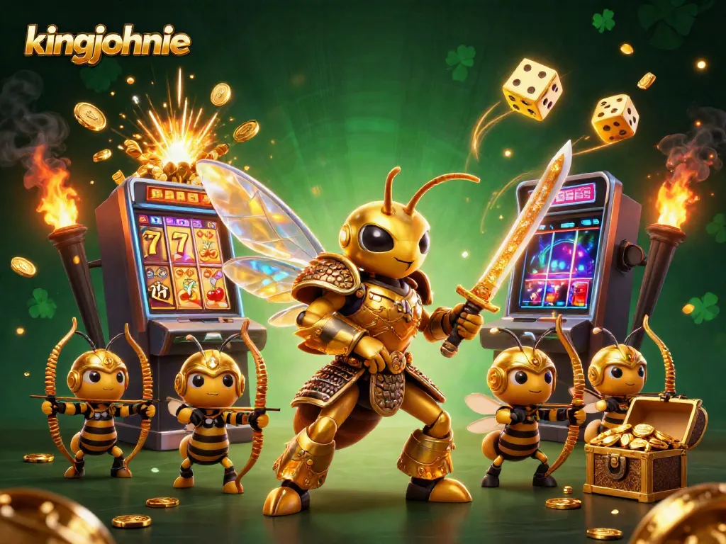 Experience kingjohnnie's vibrant online casino with golden hornet samurai and dynamic game elements.