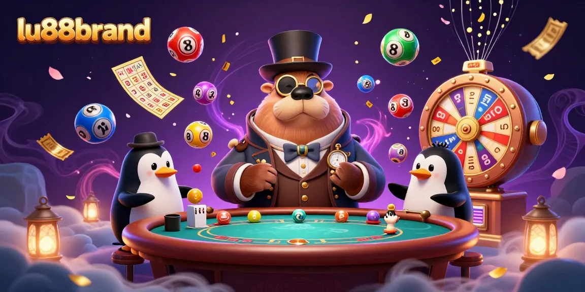 Experience thrilling bets and tournaments at lu88brand with a jolly walrus and friends at a lively poker table.