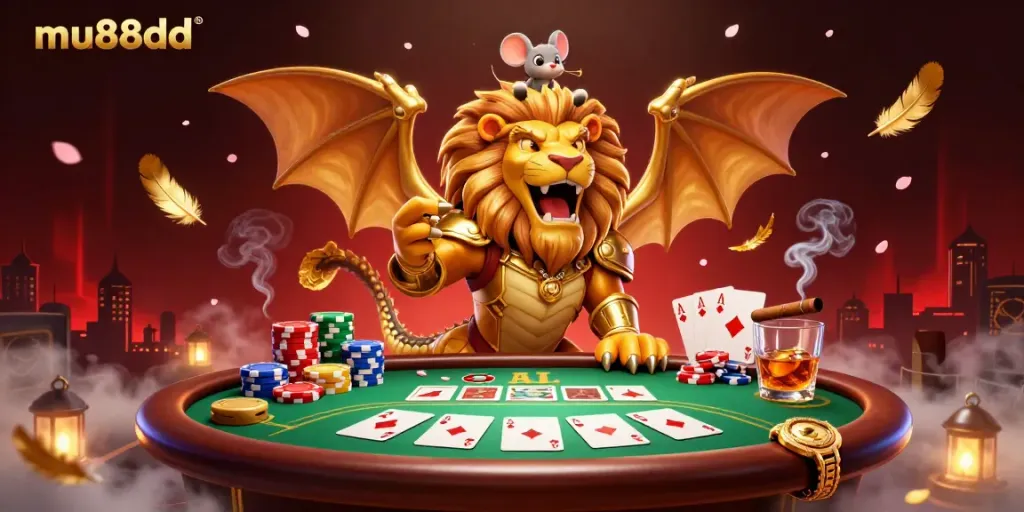 Experience exciting poker action at mu88dd in a vibrant 3D casino world.
