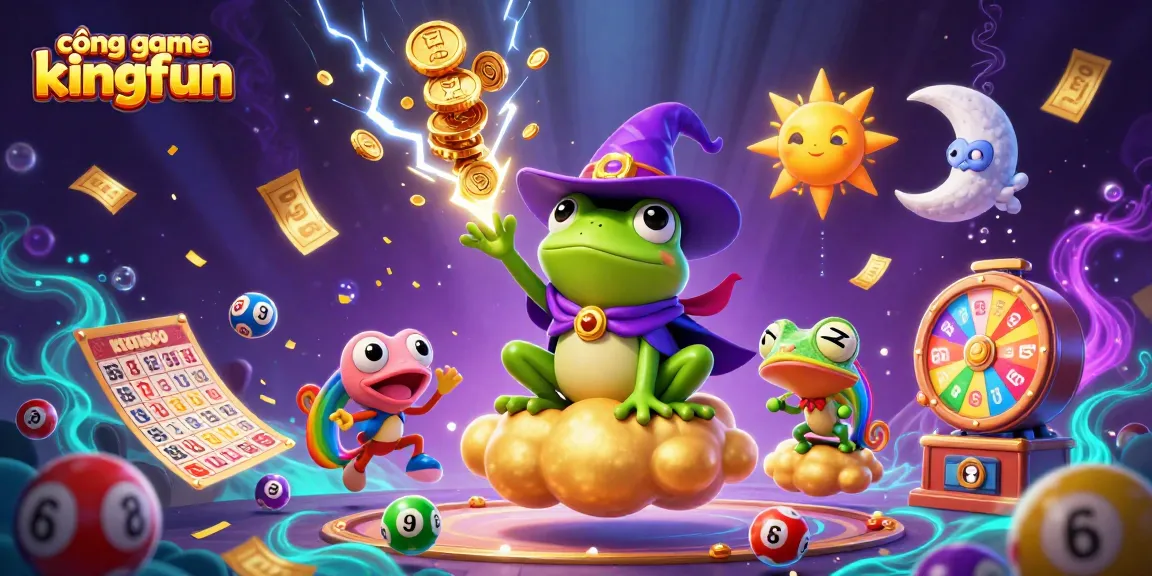 Win exciting prizes with cổng game kingfun in an enchanting 3D illustration featuring vibrant characters and dynamic elements.