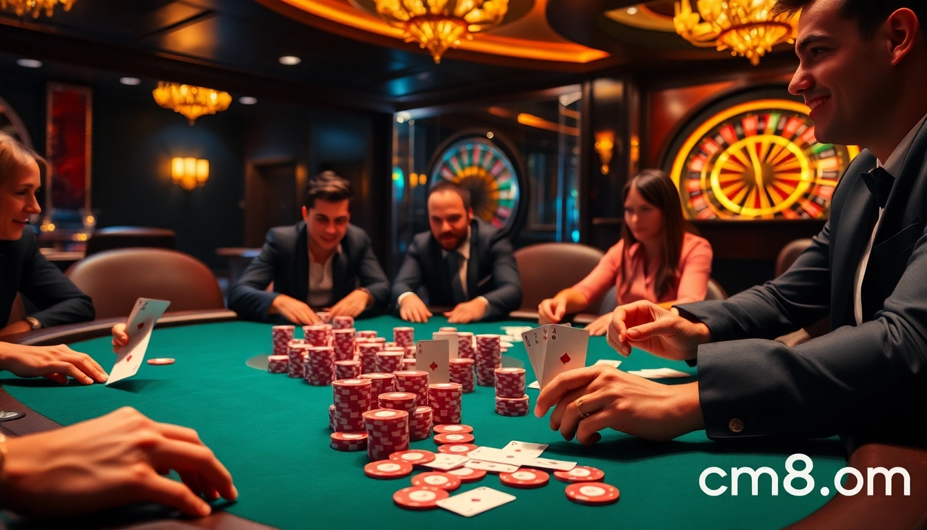 Experience the thrill of gambling at cm88.com with a luxurious poker scene.