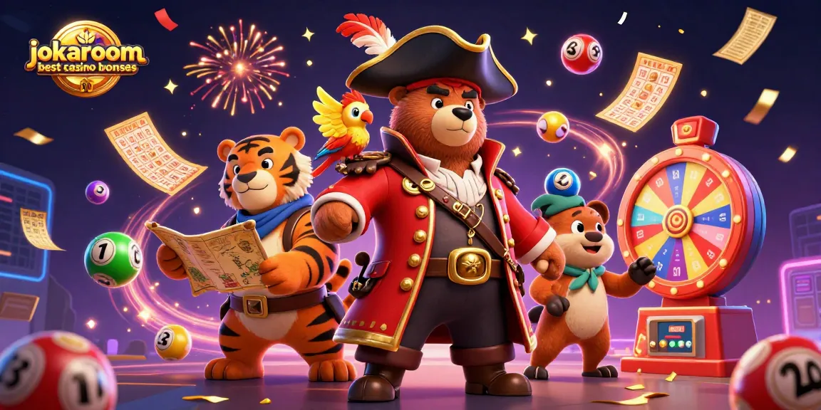 Experience the thrill of winning with jokaroom best casino bonuses in this vibrant 3D casino illustration.