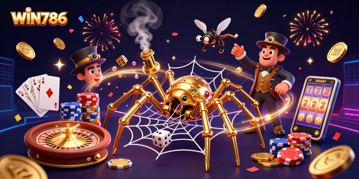 Engage with WIN786's thrilling casino action featuring steampunk characters and vibrant gaming elements.