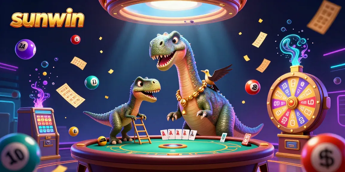Engage in thrilling casino action with sunwin's vibrant, detailed 3D casino scene.