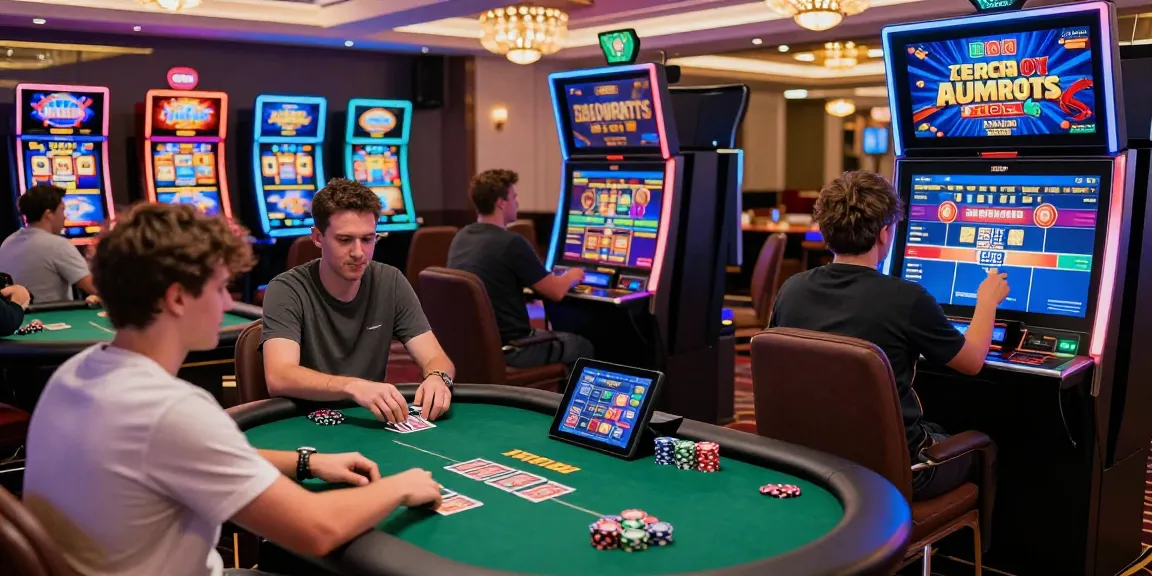 Engaging players at the best credit card casinos enjoying poker, slots, and live games with excitement.