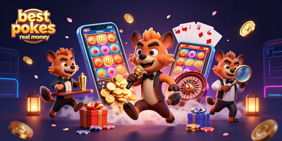 Experience the best online pokies real money with engaging casino characters and festive elements.